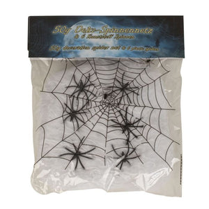 Spindelvæv med edderkopper