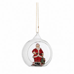 Santa Claus in a glass ball