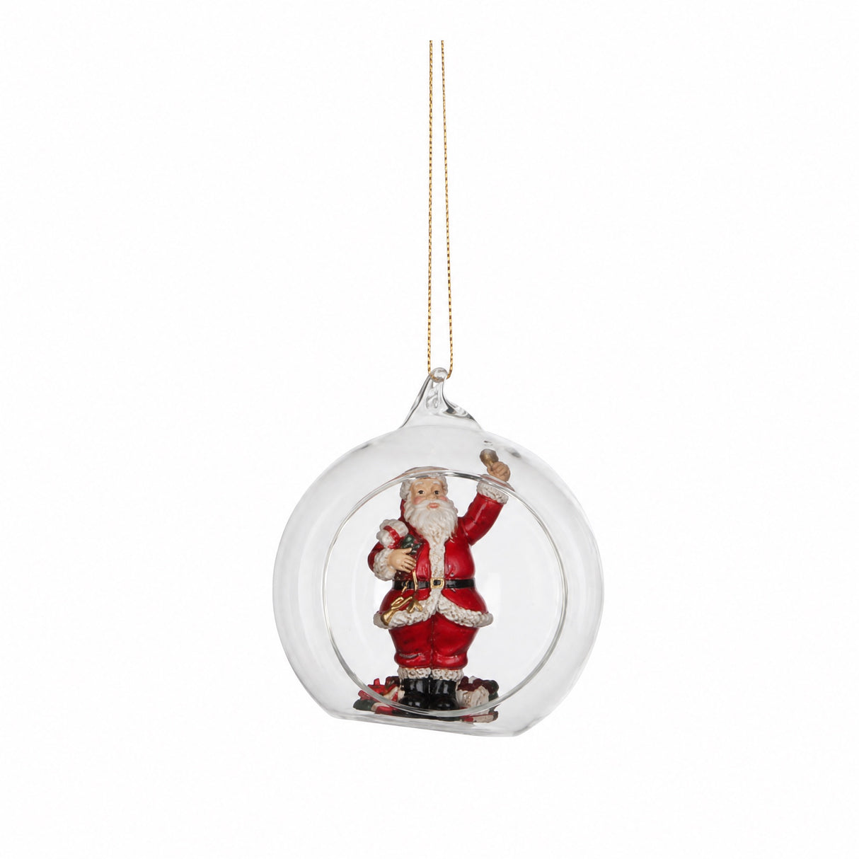 Santa Claus in a glass ball