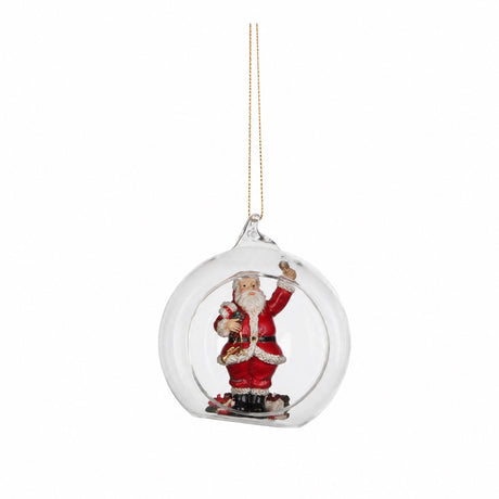 Santa Claus in a glass ball