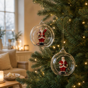 Santa Claus in a glass ball