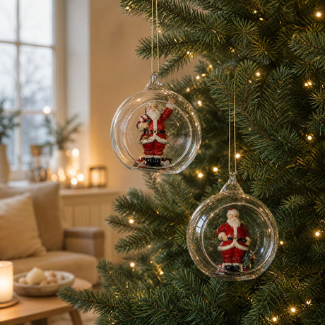 Santa Claus in a glass ball