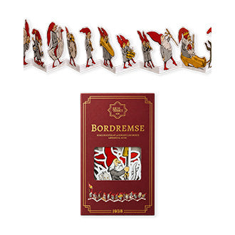 Christmas garland featuring vintage gnome motifs, 84 cm long, from Juel & Brandt