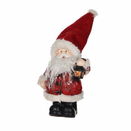 Santa Claus with Christmas tree or lantern