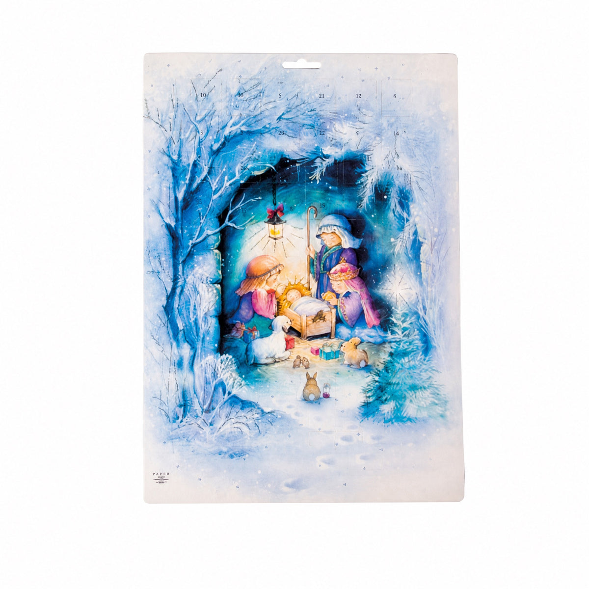 Christmas calendar with baby Jesus