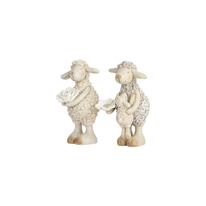 Får med blomst 17 cm højt