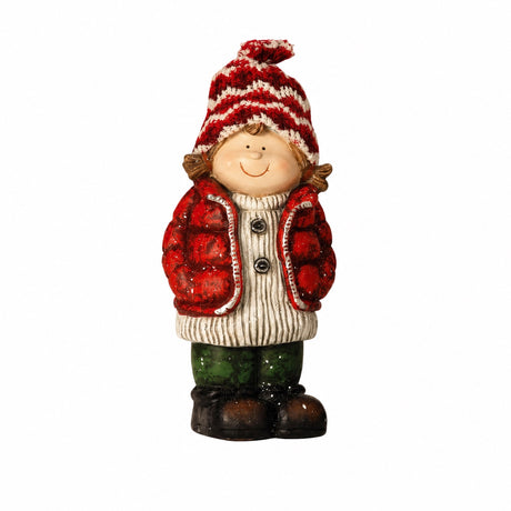 Winter children with knitted hats