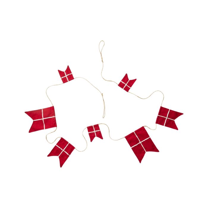 Flagranke med 7 spidsflag i stof