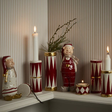 Tromme Lysestage & vase i én 13 cm høj