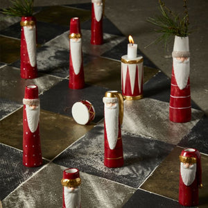 Vase med julemand 18 cm høj