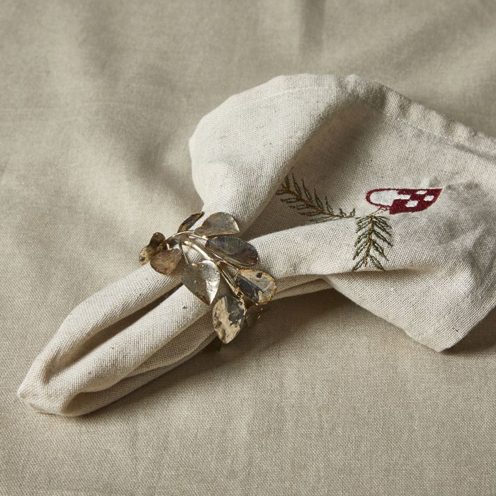 Servietring med blade