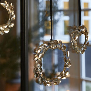 Bladkrans i metal 10 cm i dia