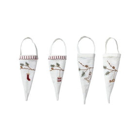 Kræmmerhus med broderi hvid