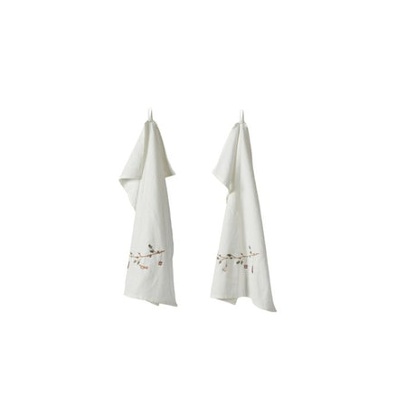 Viskestykke med broderi jul