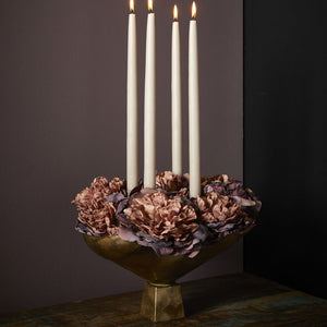 Blomsterhoved med klips pæon mørk lilla