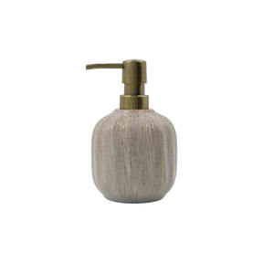 Sæbedispenser i råhvidt stentøj fra House Doctor