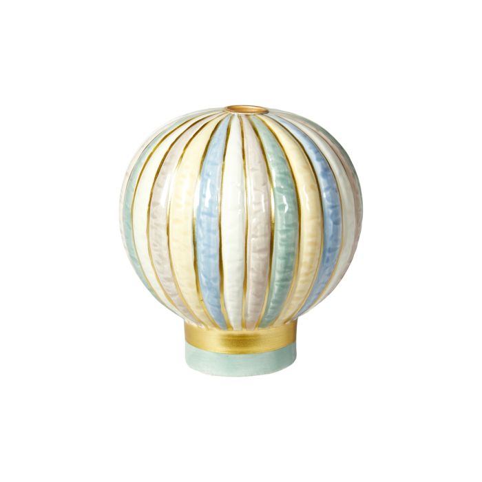 Lysestage til kertelys luftballon gul & aqua