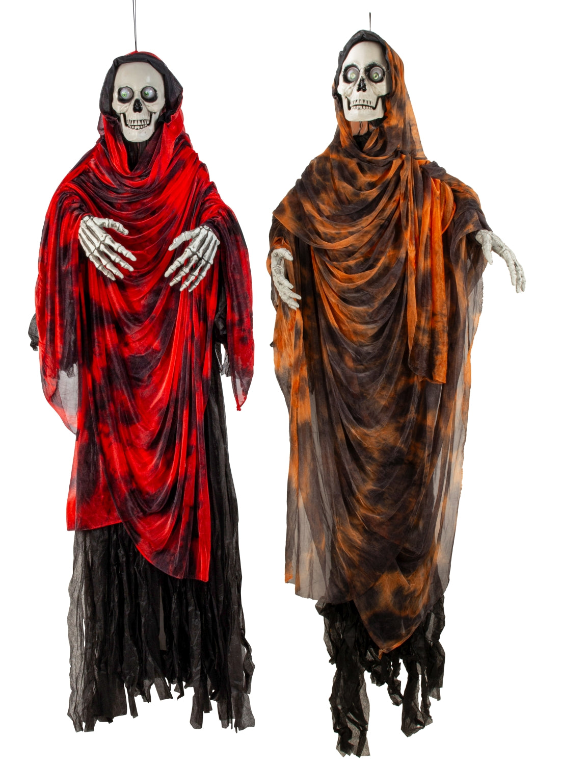 Skelet med animation 170 cm højt til Halloween dekoration
