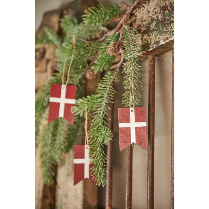 Dannebrogsflag i træ 12-pak