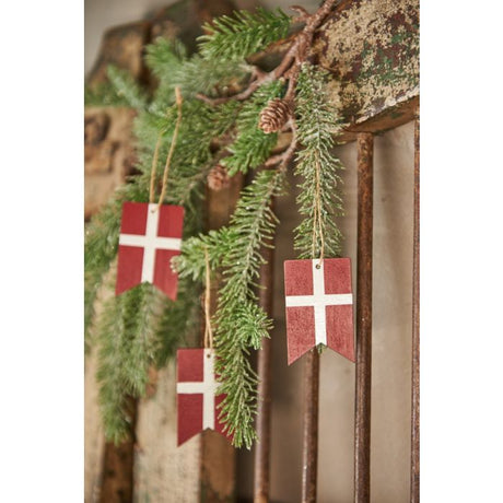 Dannebrogsflag i træ 12-pak