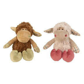 Siddende plysfår 18 cm højt