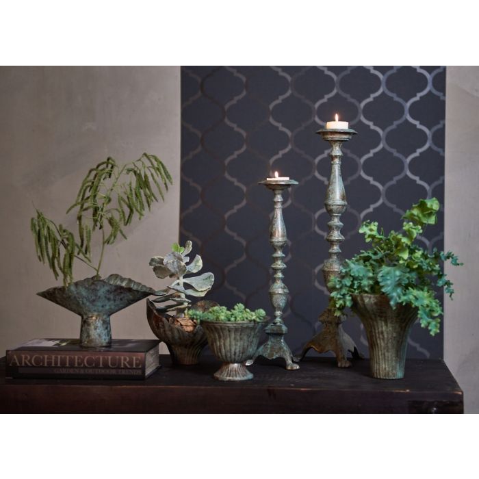 Opsats 17 cm høj antikgrøn