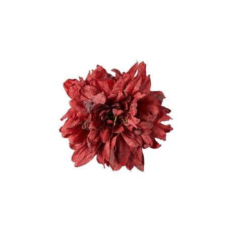 Blomsterhoved med klips georgine rød