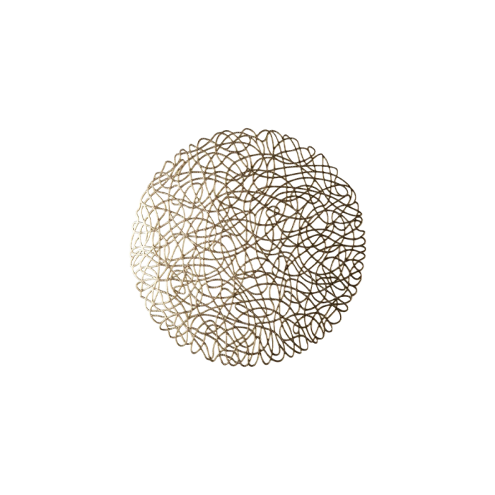 Guldfarvet dækkeserviet med hulmønster fra Speedtsberg