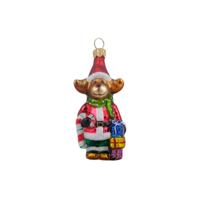 Julekugle Rensdyr med pakker