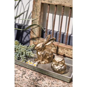 Guldfarvet ugle 8 cm høj