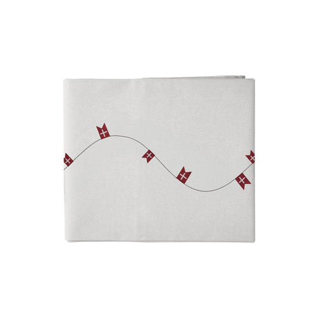 Fødselsdagsdug med flag coated 140 cm x 240 cm hvid fra Speedtsberg