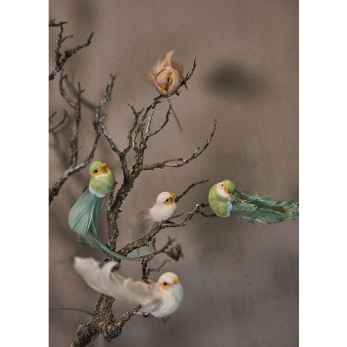 Fugle med klips 16 cm lange