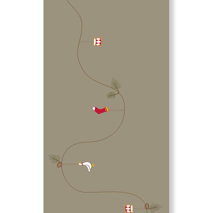 Servietter med julepynt