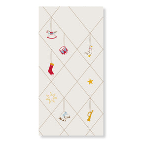 Paper napkins with a check pattern and Christmas motifs from Speedtsberg