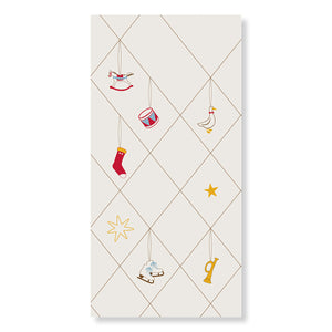 Paper napkins with a check pattern and Christmas motifs from Speedtsberg