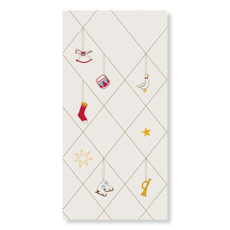 Paper napkins with a check pattern and Christmas motifs from Speedtsberg
