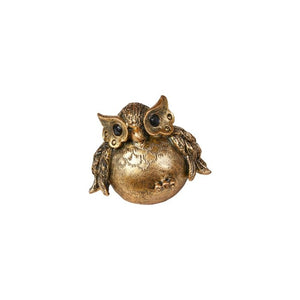 Gold-colored owl 9 cm high