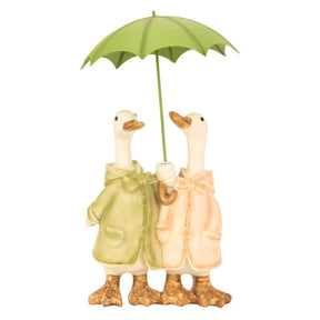 Gæs med paraply 28 cm høje