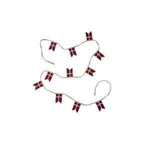 Flagranke med 11 splitflag i stof 215 cm