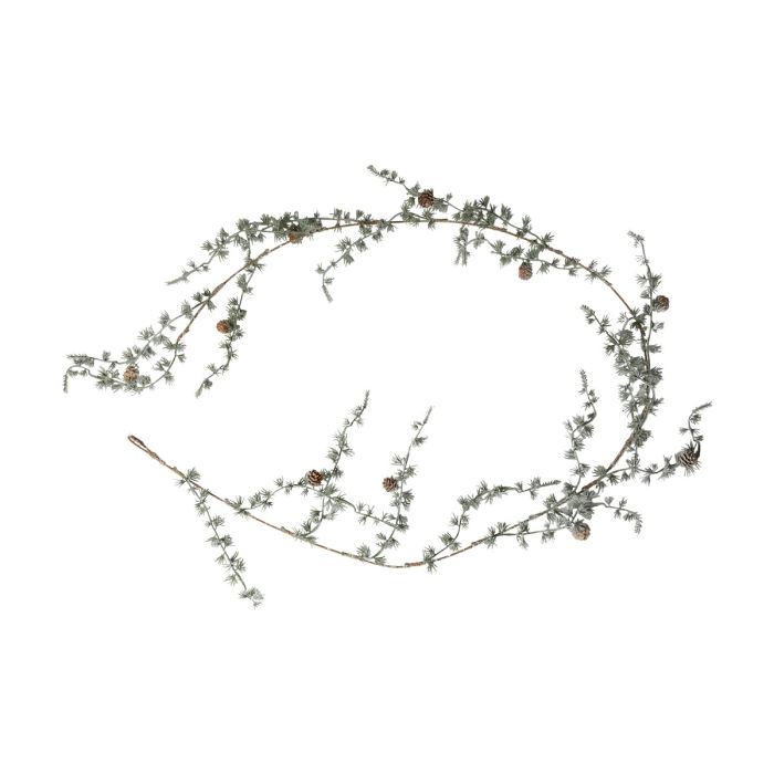 Guirlande med sne og kogler 180 cm lang