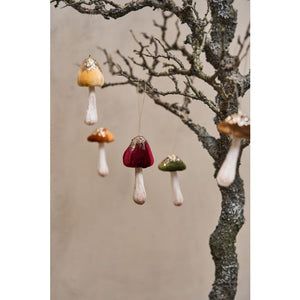 Bløde svampe hængende på gren.