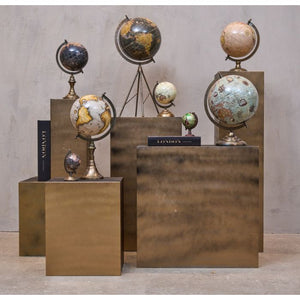 Globus sort med fod 15 cm høj