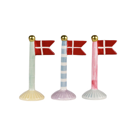 Flag 14 cm højt i keramik i skønne pastelfarver fra Speedtsberg