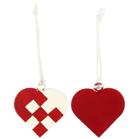 Julehjerte i metal til ophæng 