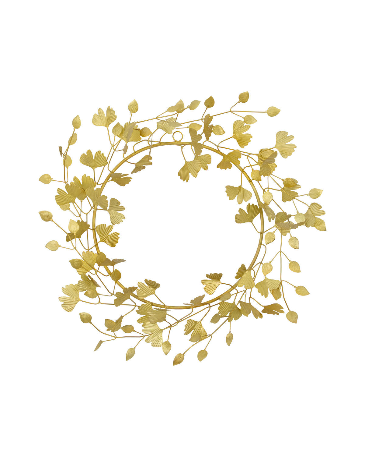 Wreath with metal leaves in a brass finish from house Doctor