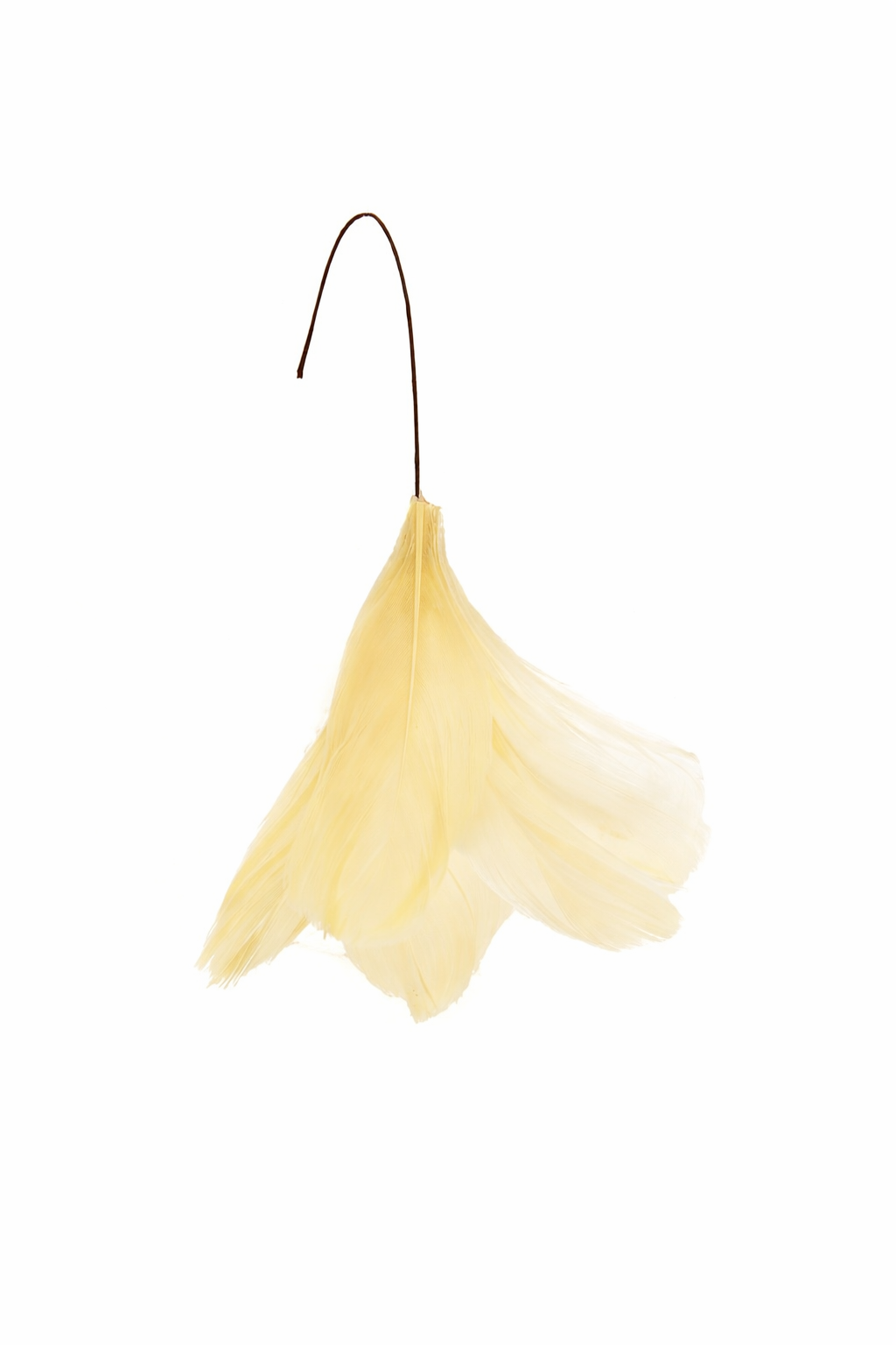 Gul pyntefjer fra Ib Laursen med wire