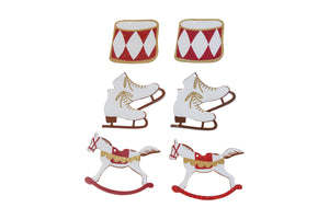 Gift tags with drum, skates, and rocking horse from Speedtsberg, 24-pack