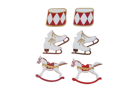 Gift tags with drum, skates, and rocking horse from Speedtsberg, 24-pack