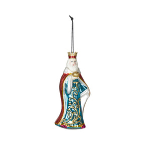 Glass Christmas bauble featuring the Wise Man Melchior from Speedtsberg