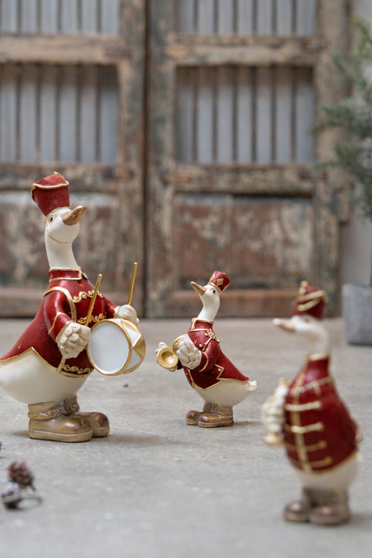 Christmas figurines with instruments and duck motif from Speedtsberg